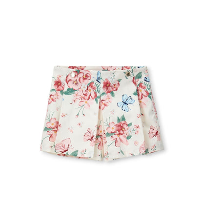 Girl - Shiny bermuda shorts 9 - 10 Y Off White