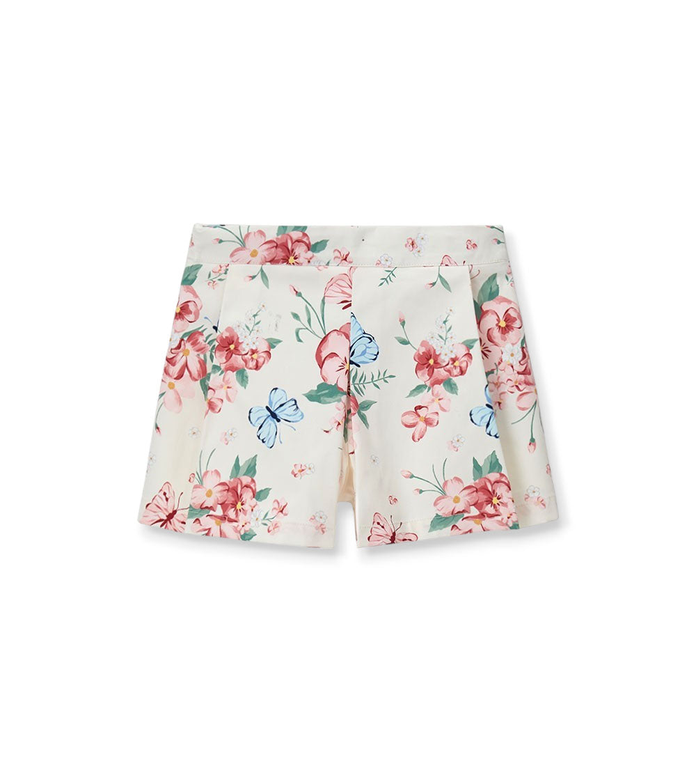 Girl - Shiny bermuda shorts 9 - 10 Y Off White