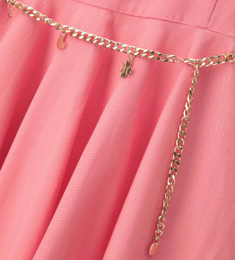 Girl - piquet dress 9 - 10 Y Pink