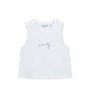 Girl - Asymmetrical tank top 9 - 10 Y White