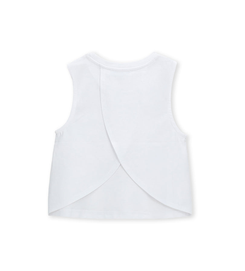 Girl - Asymmetrical tank top 9 - 10 Y White