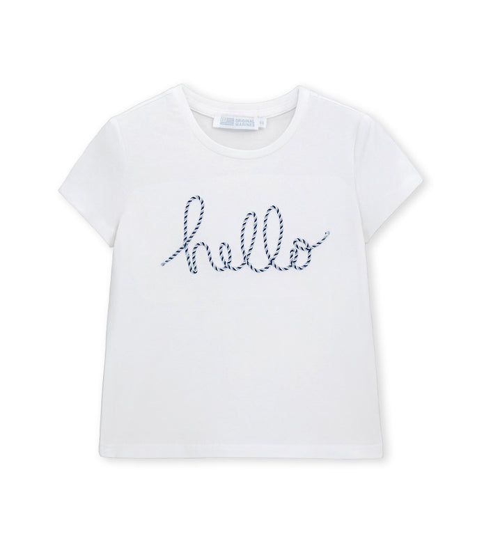 Girl - Short Sleeve Cotton T-shirt 9 - 10 Y White