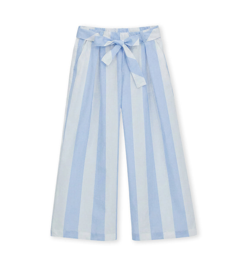Girl - Striped Trousers 9 - 10 Y White
