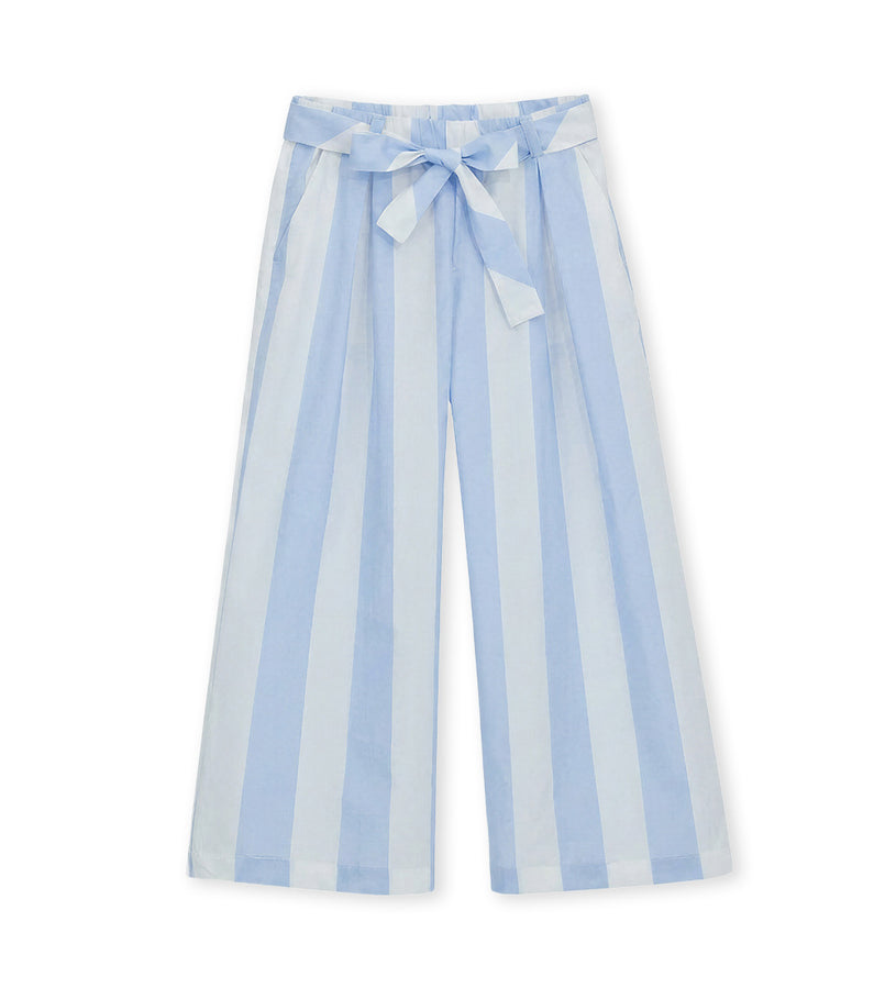 Girl - Striped Trousers 9 - 10 Y White