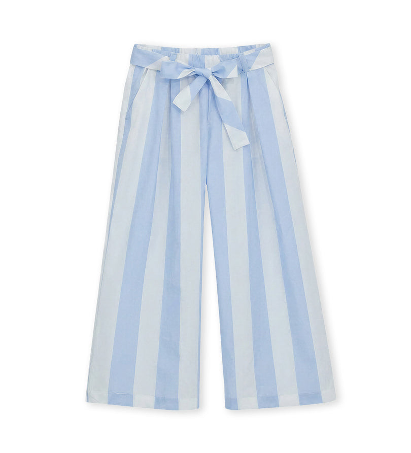 Girl - Striped Trousers 9 - 10 Y White