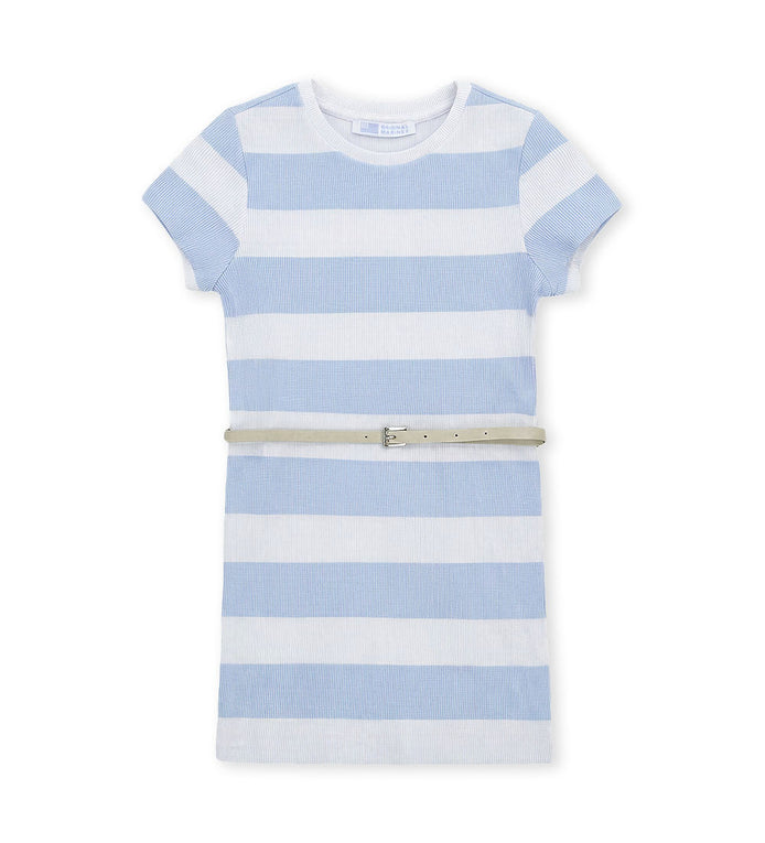 Girl - Striped Dress 9 - 10 Y Blue