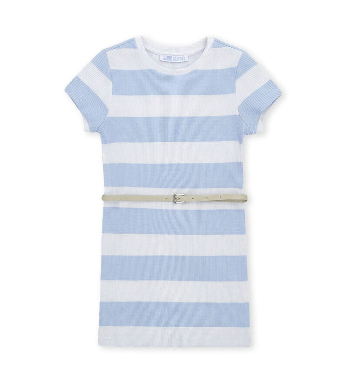 Girl - Striped Dress 9 - 10 Y Blue