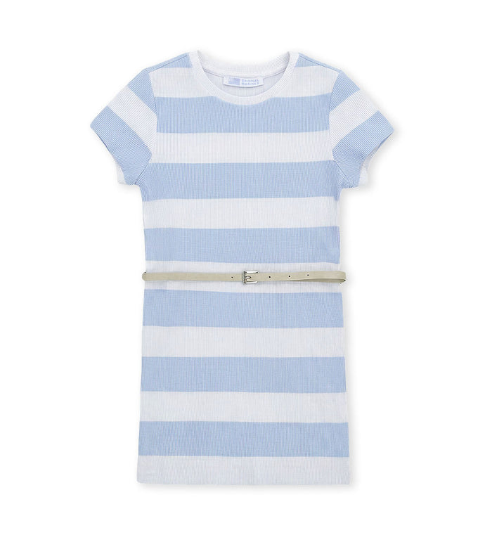 Girl - Striped Dress 9 - 10 Y Blue