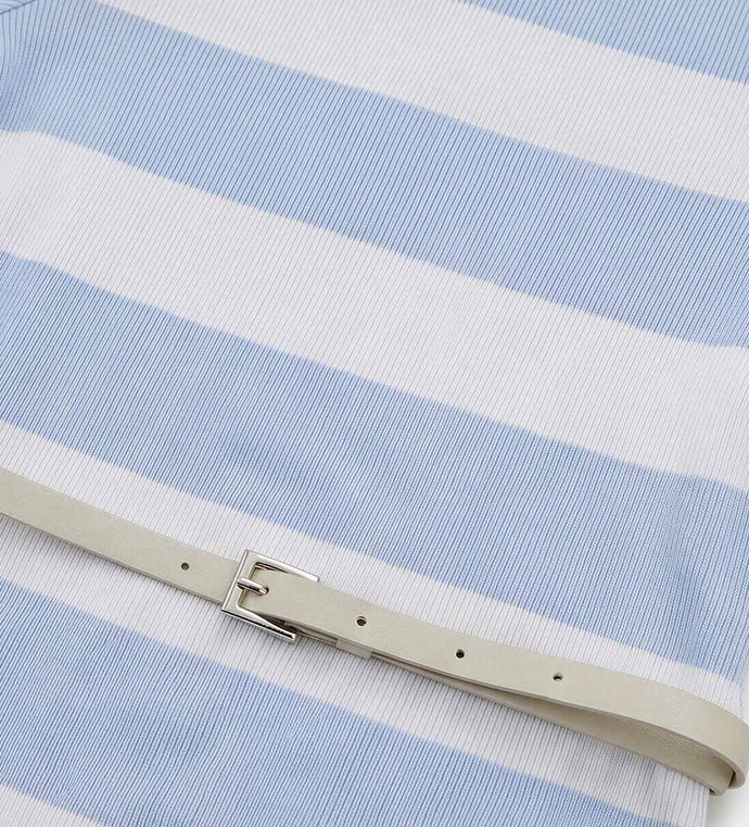 Girl - Striped Dress 9 - 10 Y Blue
