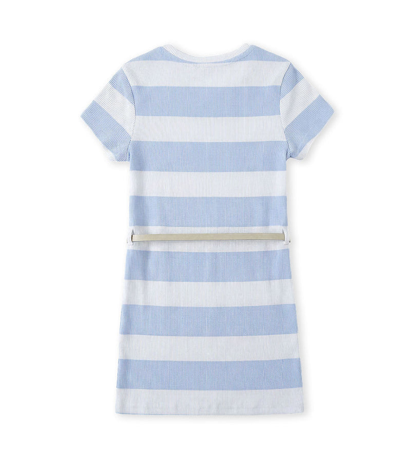 Girl - Striped Dress 9 - 10 Y Blue