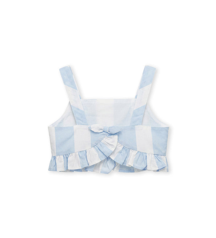 Girl - Blouse and bermuda shorts set 9 - 10 Y Blue