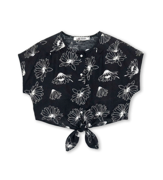 Girl - Linen Shirt 9 - 10 Y Black