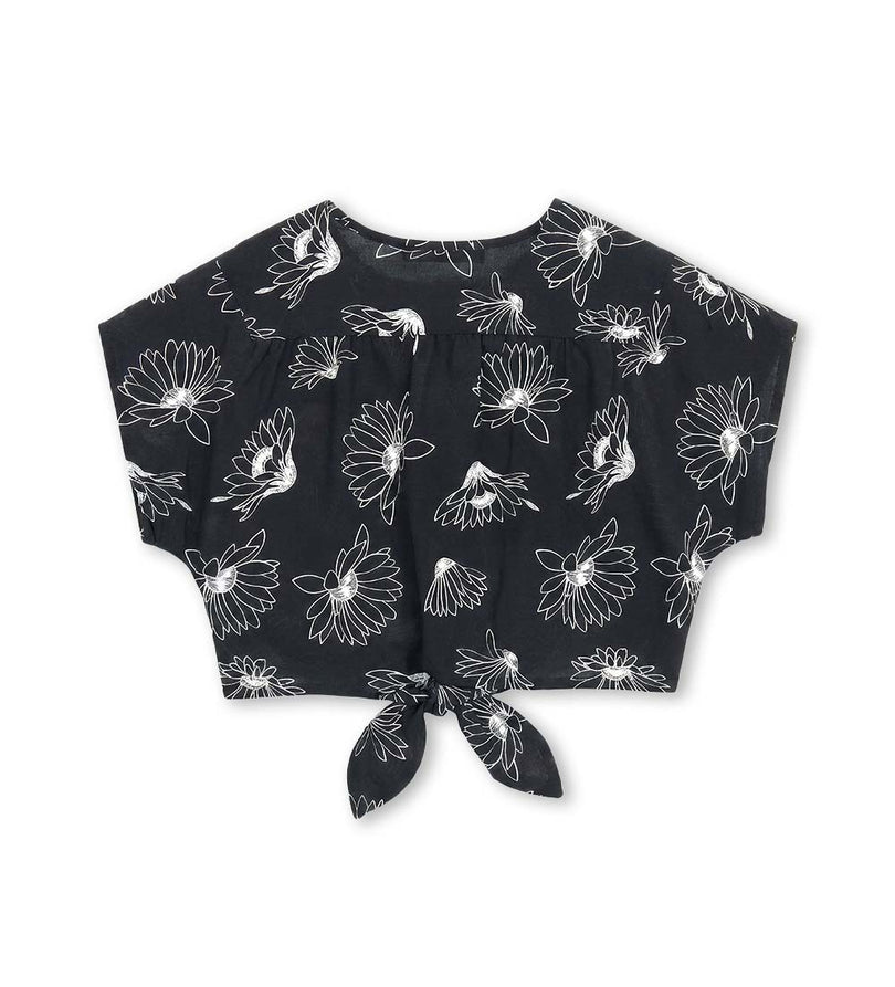 Girl - Linen Shirt 9 - 10 Y Black