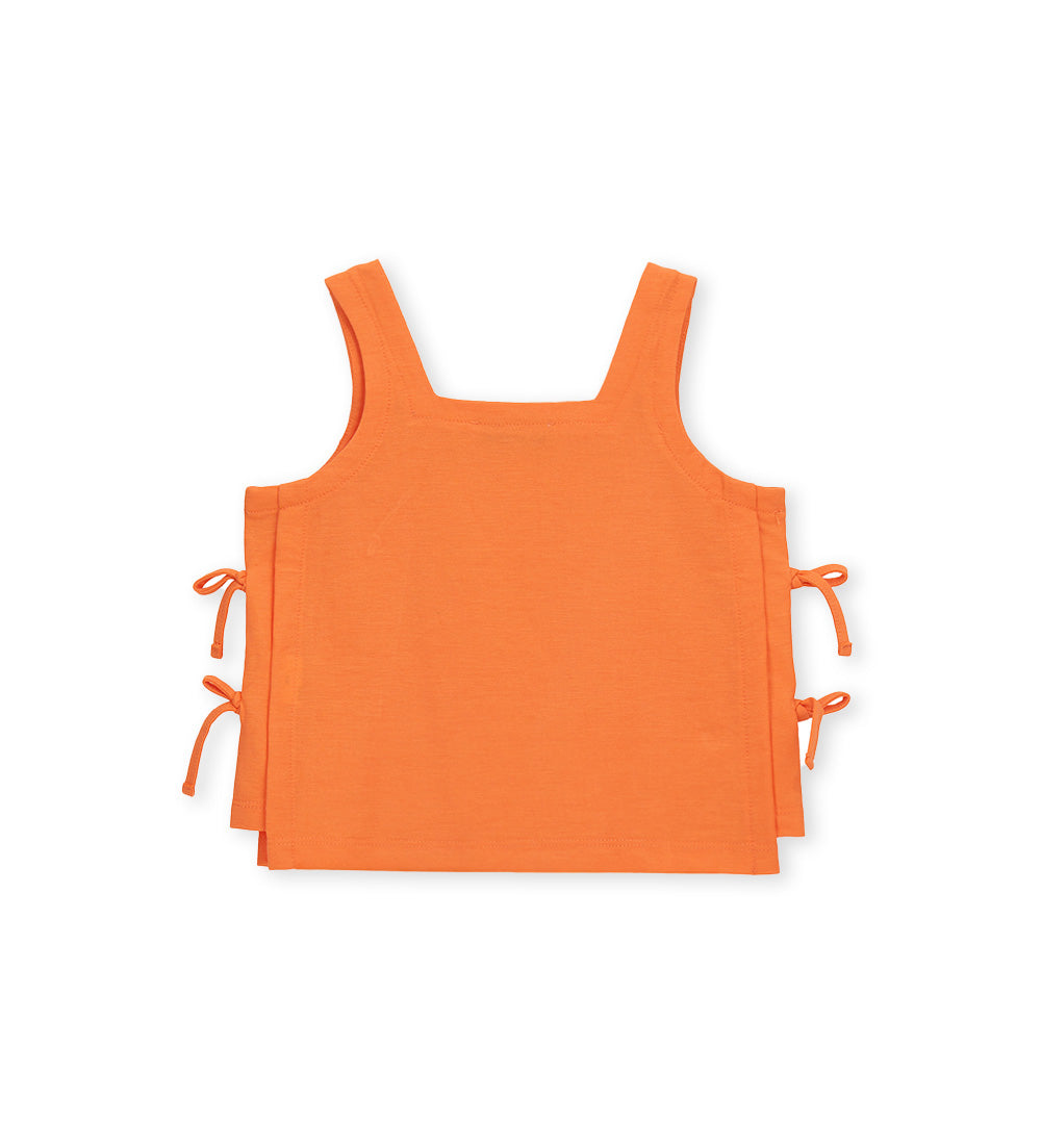 Girl - Top with bows 9 - 10 Y Orange