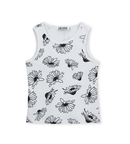 Girl - Floral tank top 9 - 10 Y White