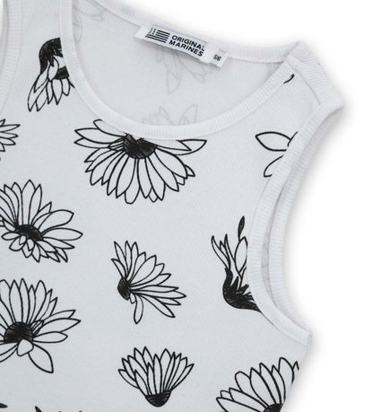 Girl - Floral tank top 9 - 10 Y White