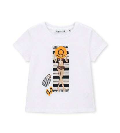 Girl - Short sleeve  T-shirt 9 - 10 Y Orange