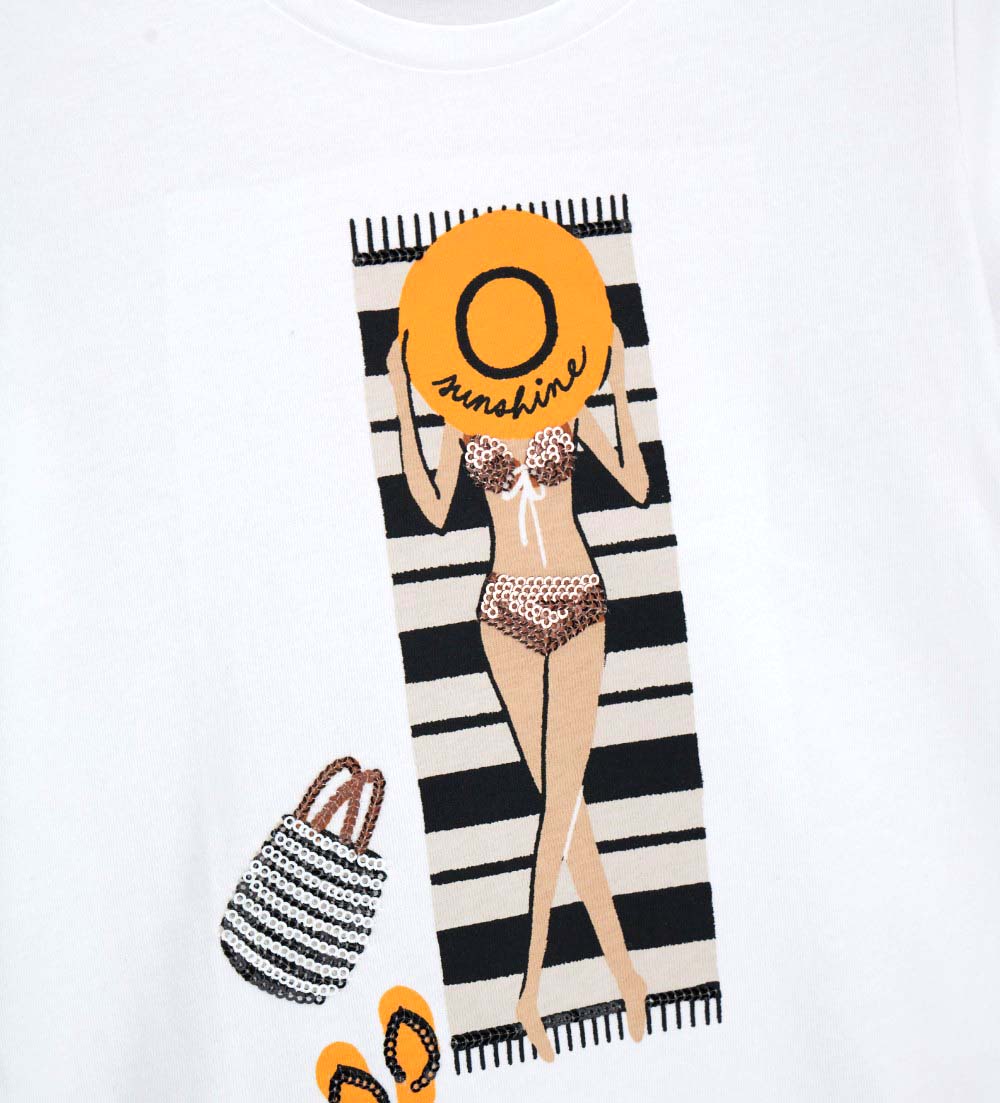Girl - Short sleeve  T-shirt 9 - 10 Y Orange