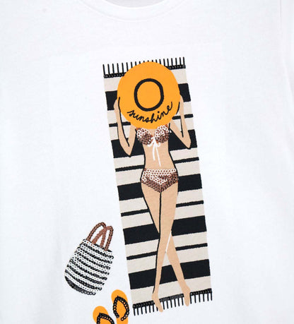 Girl - Short sleeve  T-shirt 9 - 10 Y Orange