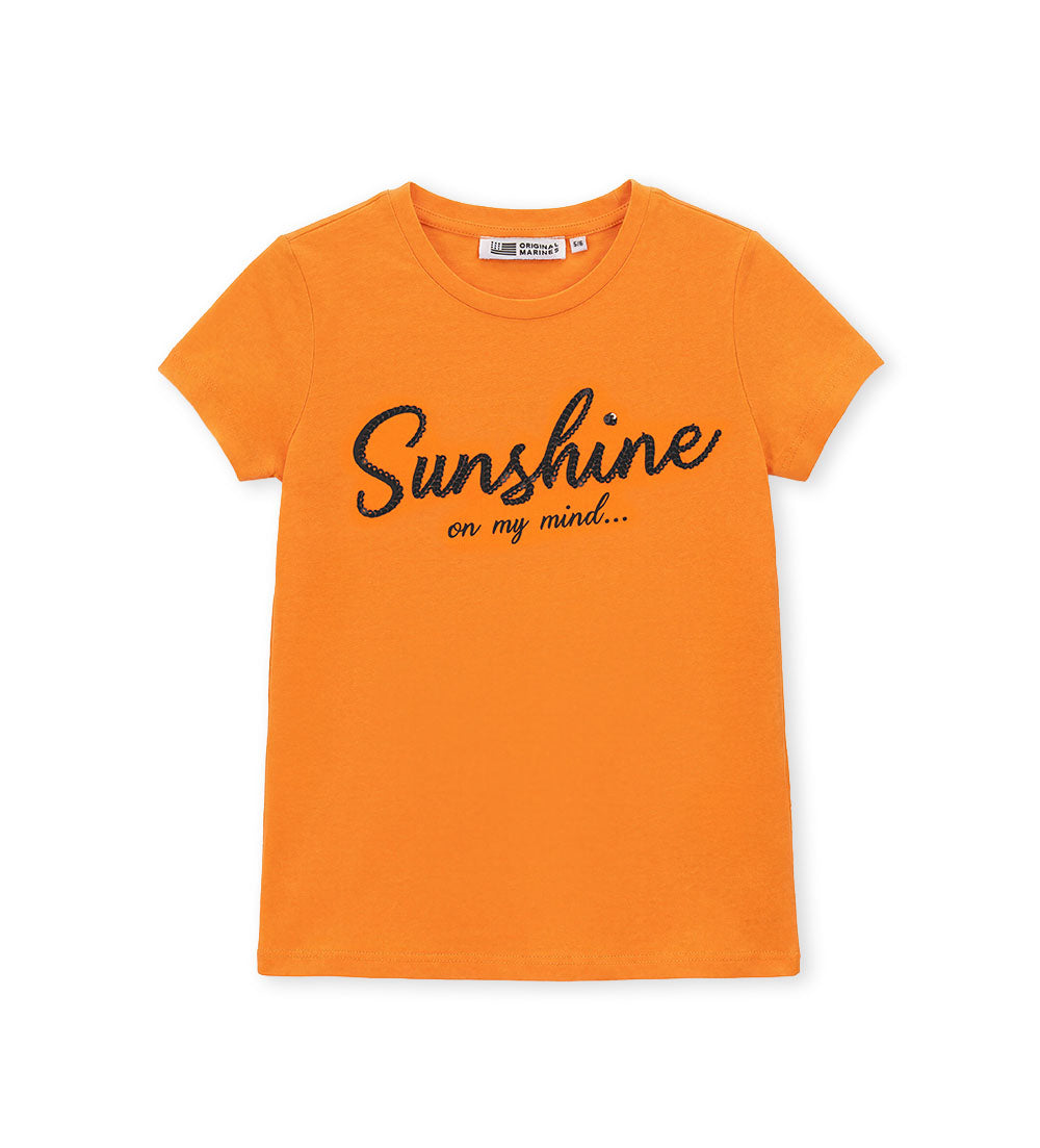 Girl - Short sleeve - T-shirt 9 - 10 Y Orange
