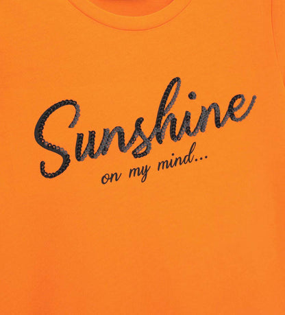 Girl - Short sleeve - T-shirt 9 - 10 Y Orange