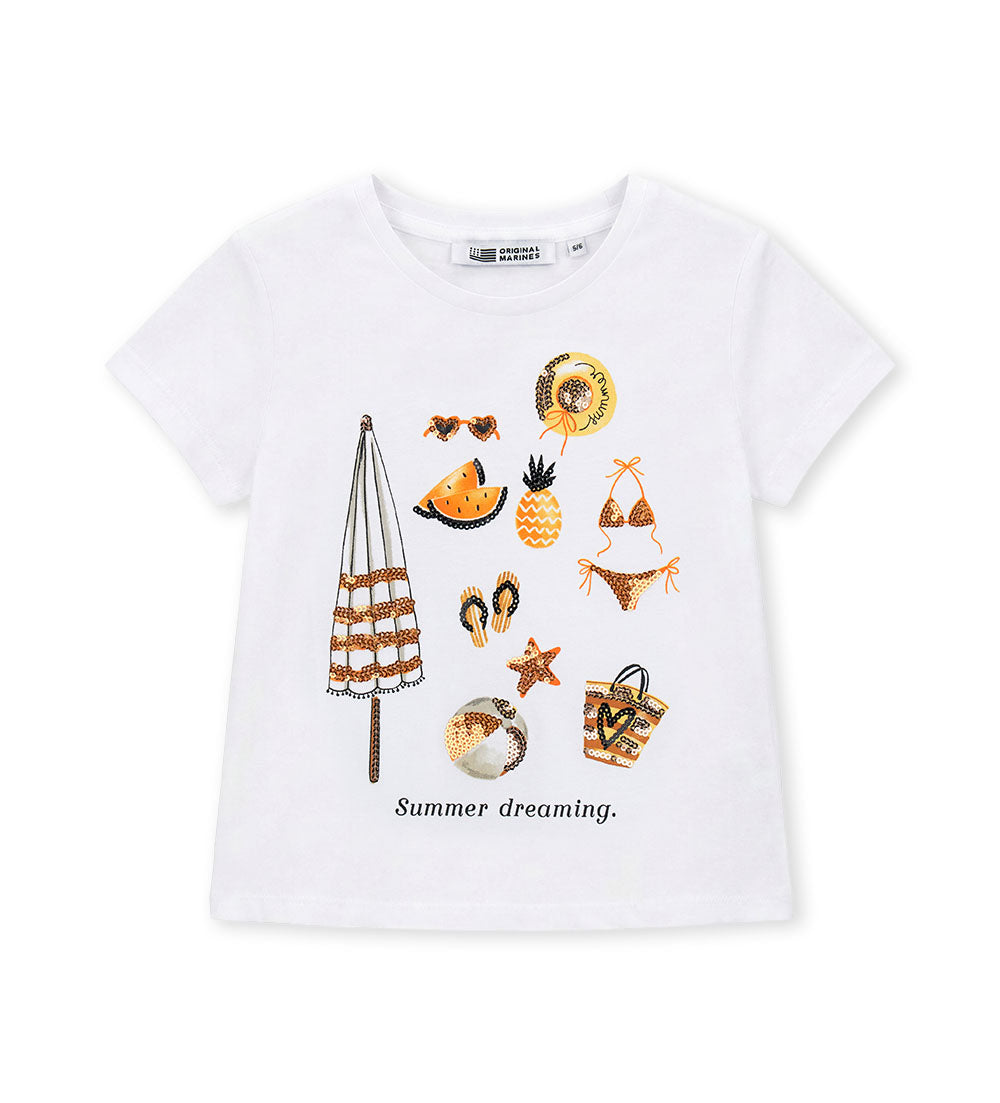 Girl - Short sleeve - T-shirt 9 - 10 Y Orange