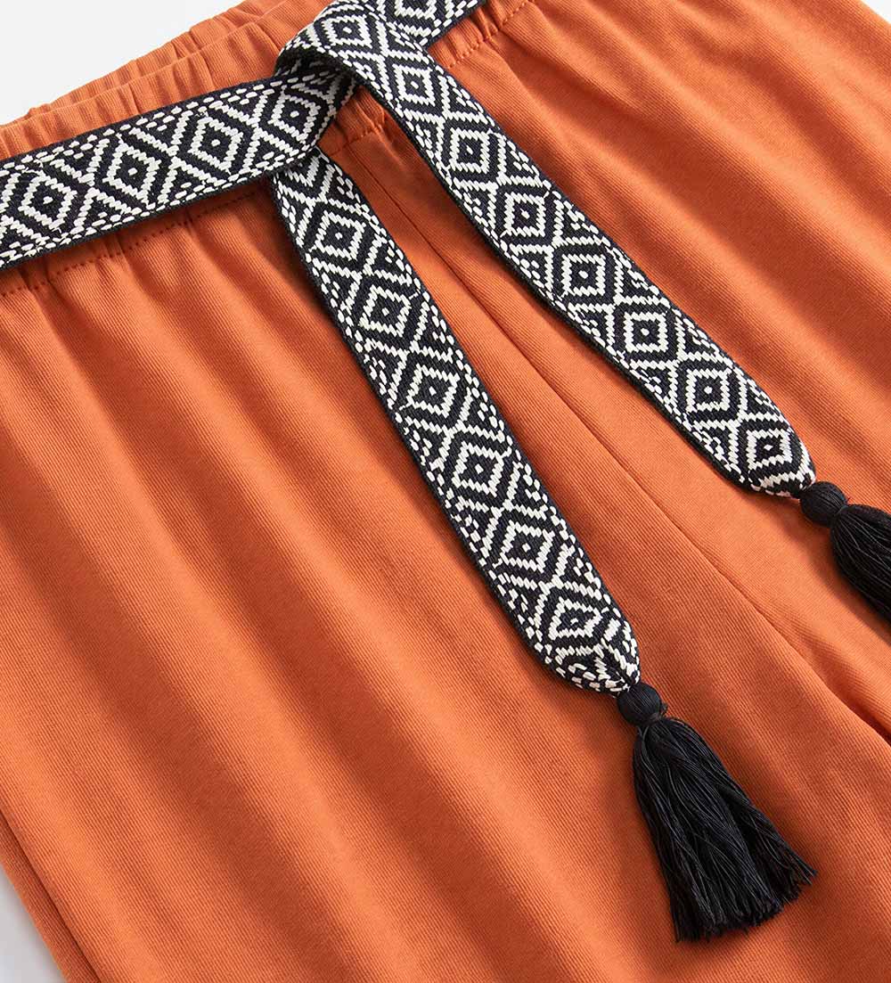 Girl - Ruffled trousers 9 - 10 Y Orange