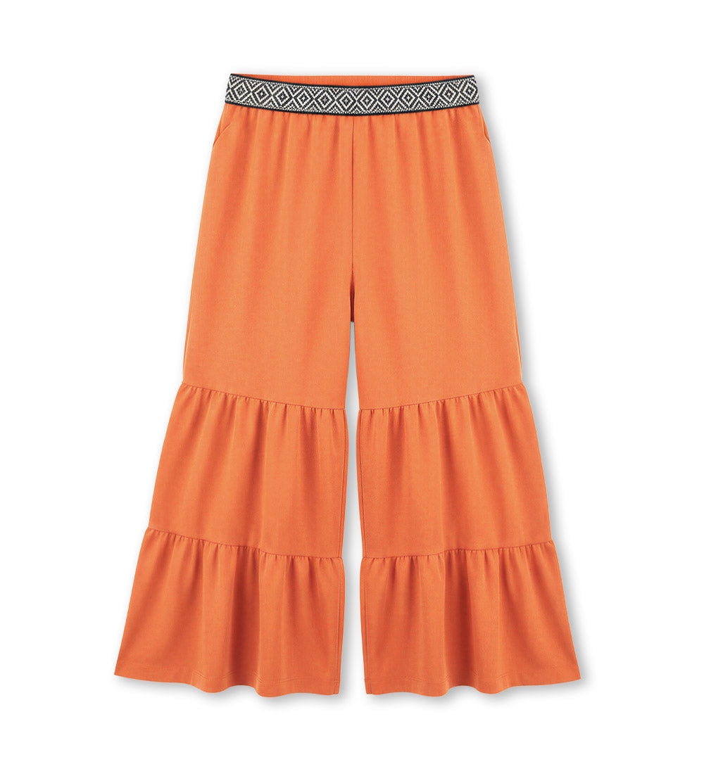 Girl - Ruffled trousers 9 - 10 Y Orange