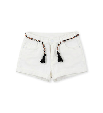 Girl - Fleece bermuda shorts 9 - 10 Y White