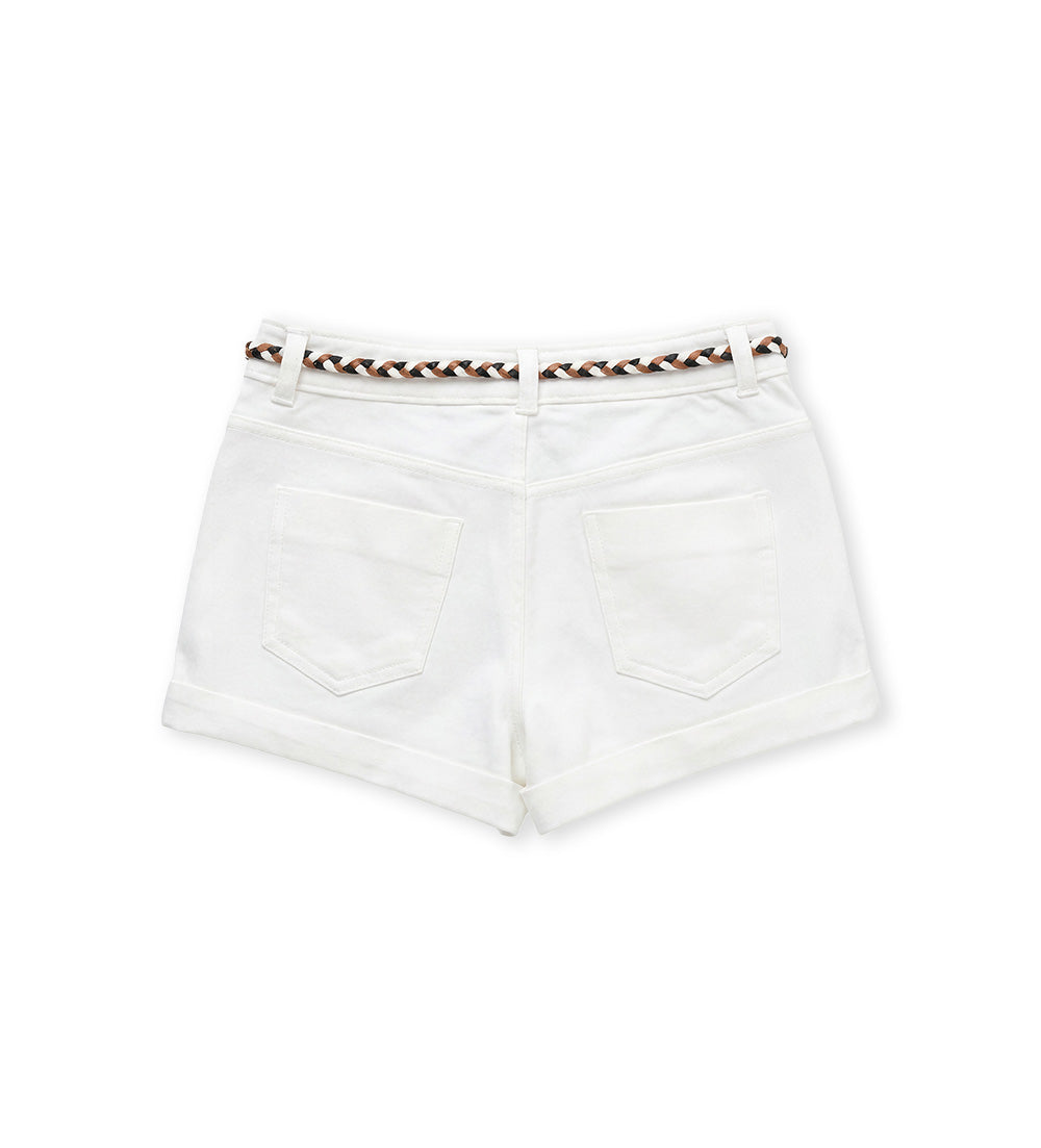 Girl - Fleece bermuda shorts 9 - 10 Y White