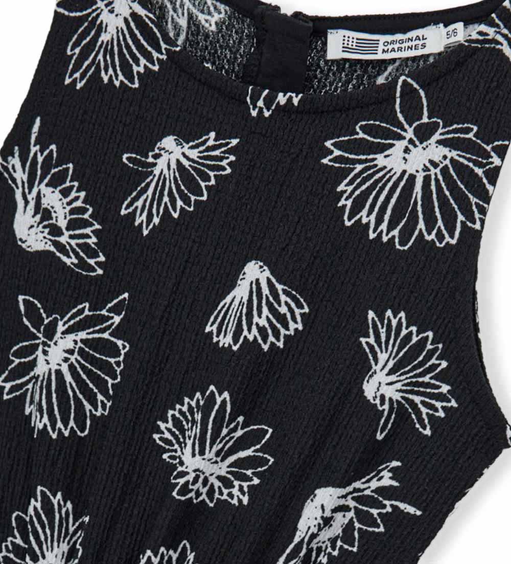 Girl - Floral onesie 9 - 10 Y Black
