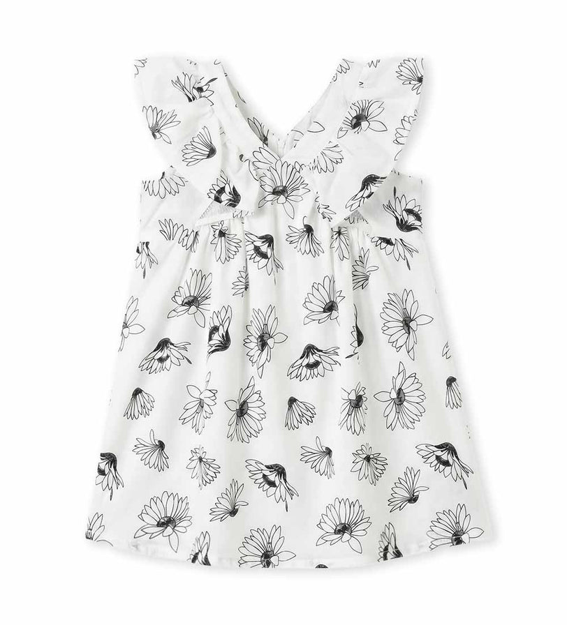 Girl - Short Sleeve Linen Dress 9 - 10 Y Black