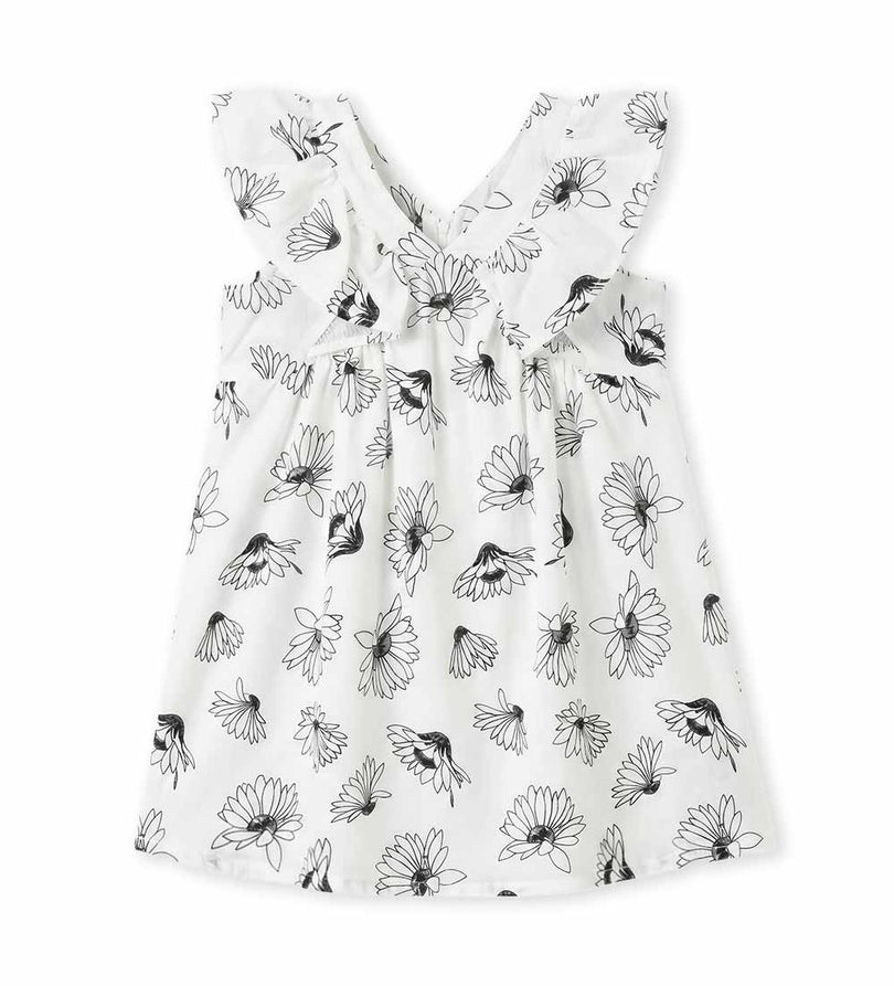 Girl - Short Sleeve Linen Dress 9 - 10 Y Black