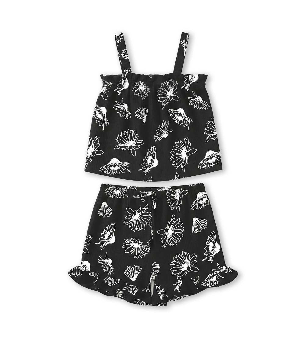 Girl - Tank top and shorts set 9 - 10 Y White