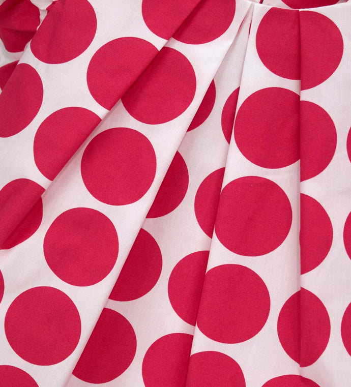 Girl - Short Sleeve Polka Dot Blouse 9 - 10 Y Red