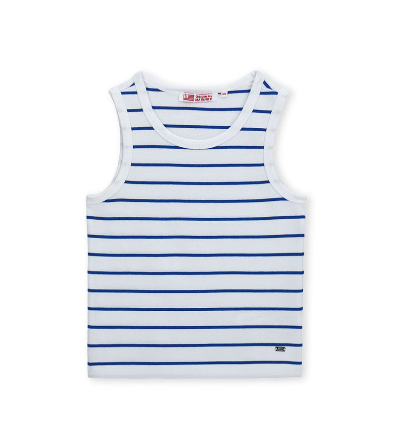 Girl - Sleeveless Striped Tank Top 9 - 10 Y Red