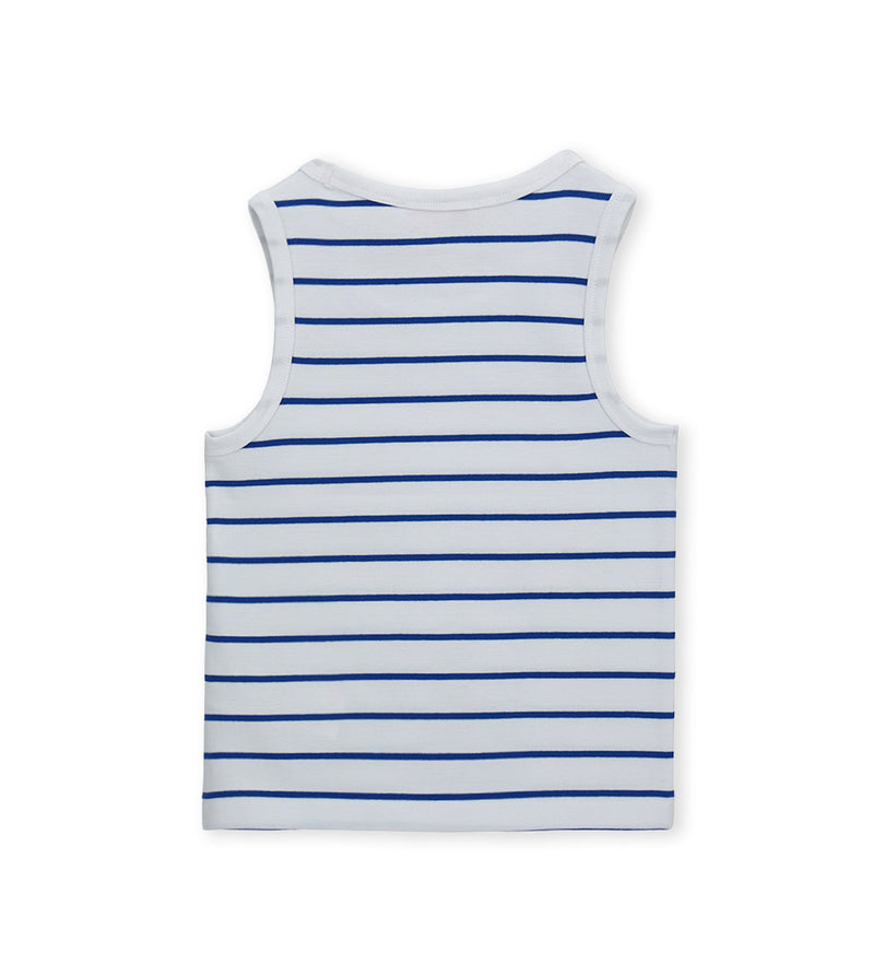 Girl - Sleeveless Striped Tank Top 9 - 10 Y Red