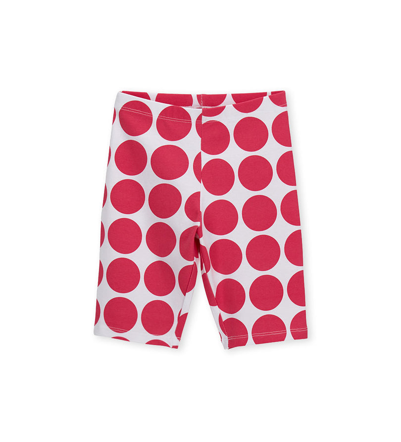 Girl - Polka Dot Cyclist Leggings 9 - 10 Y Red
