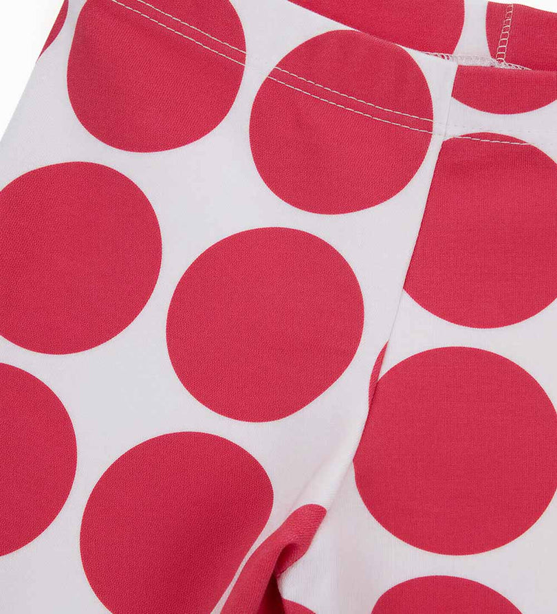 Girl - Polka Dot Cyclist Leggings 9 - 10 Y Red