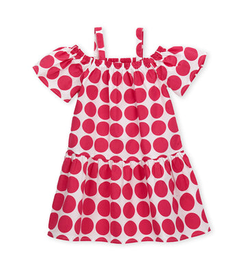 Girl - Polka dot dress 9 - 10 Y Red