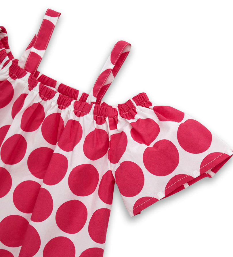 Girl - Polka dot dress 9 - 10 Y Red
