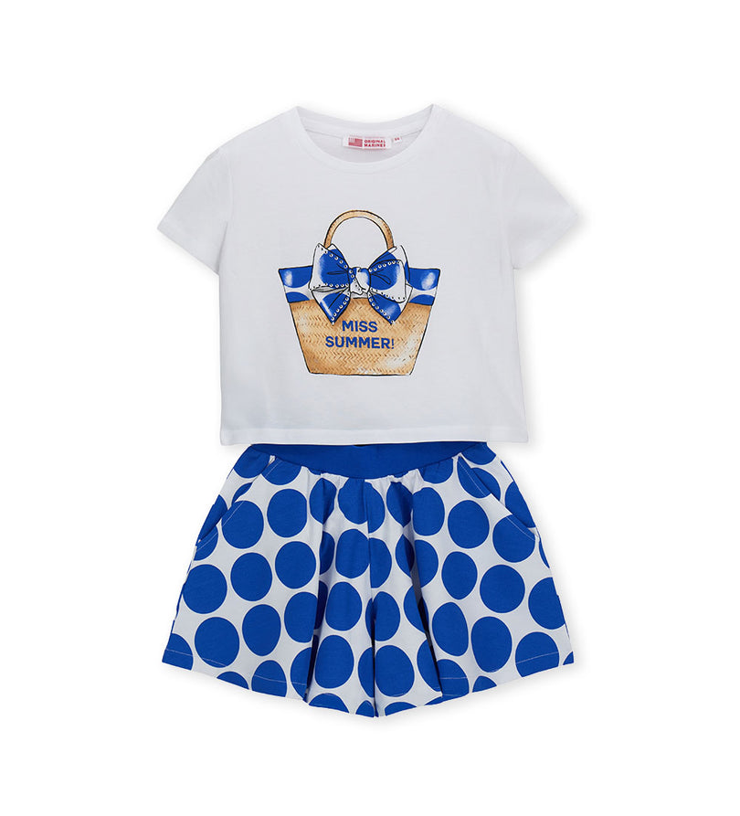Girl - T-shirt and shorts set 9 - 10 Y Red