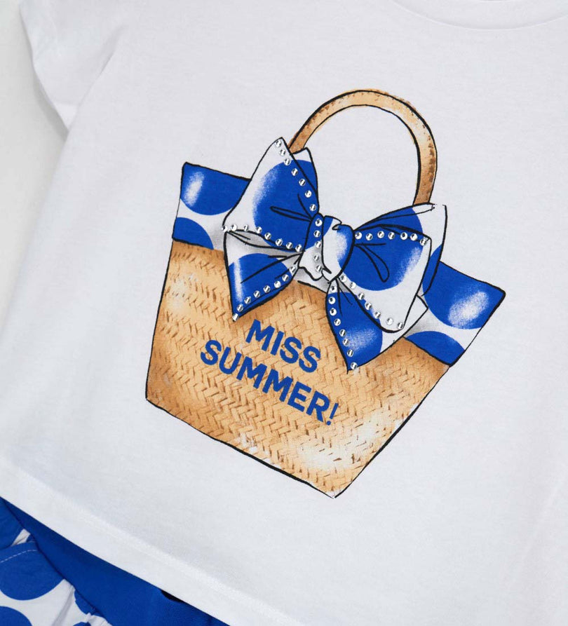 Girl - T-shirt and shorts set 9 - 10 Y Red