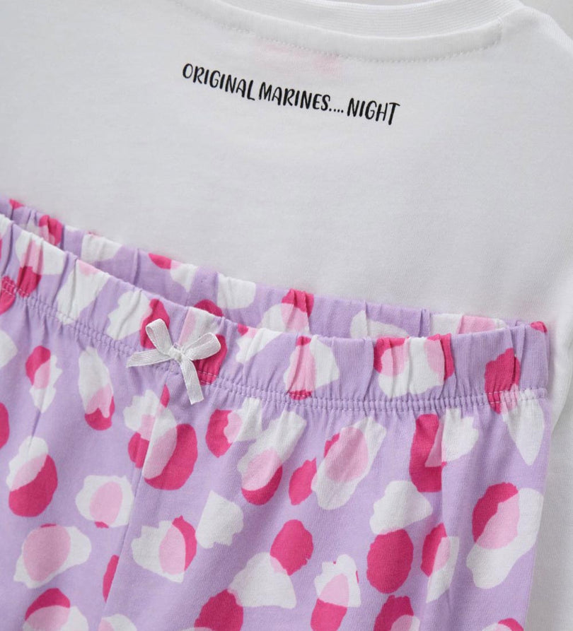 Girl - Glitter Printed Pajamas 9 - 10 Y White