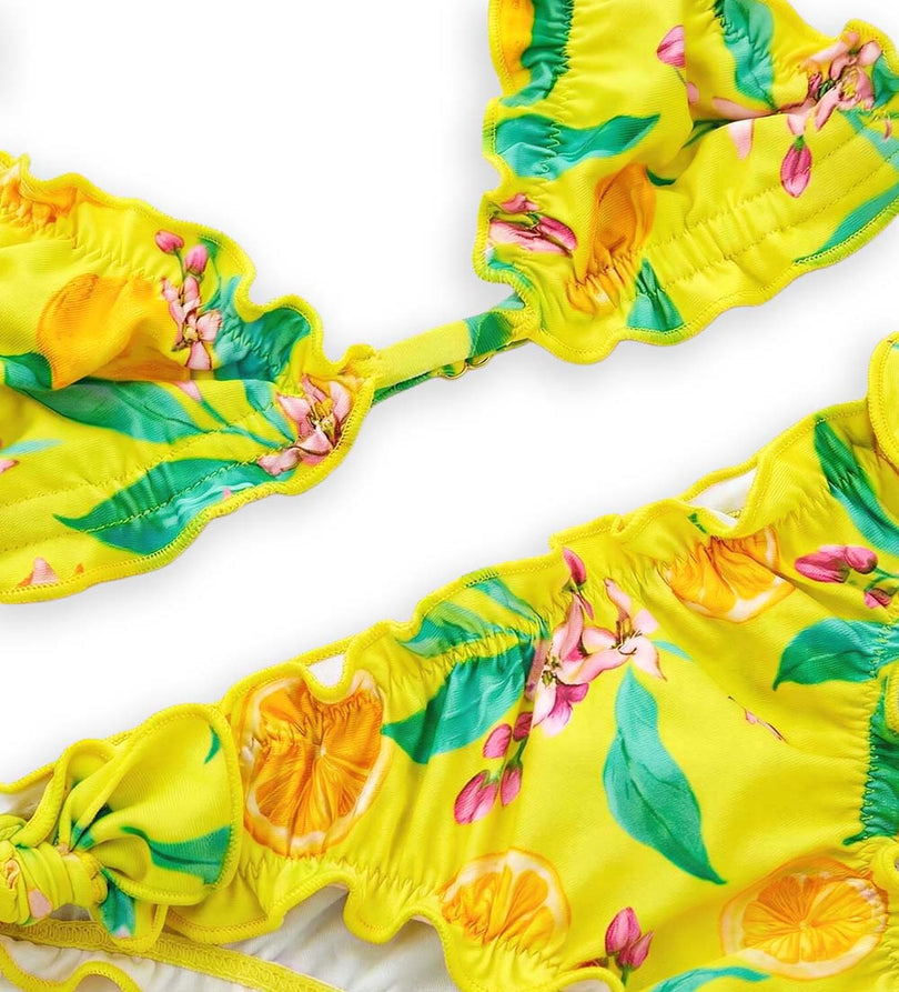 Girl - Bikini with Lemons 9 - 10 Y Yellow