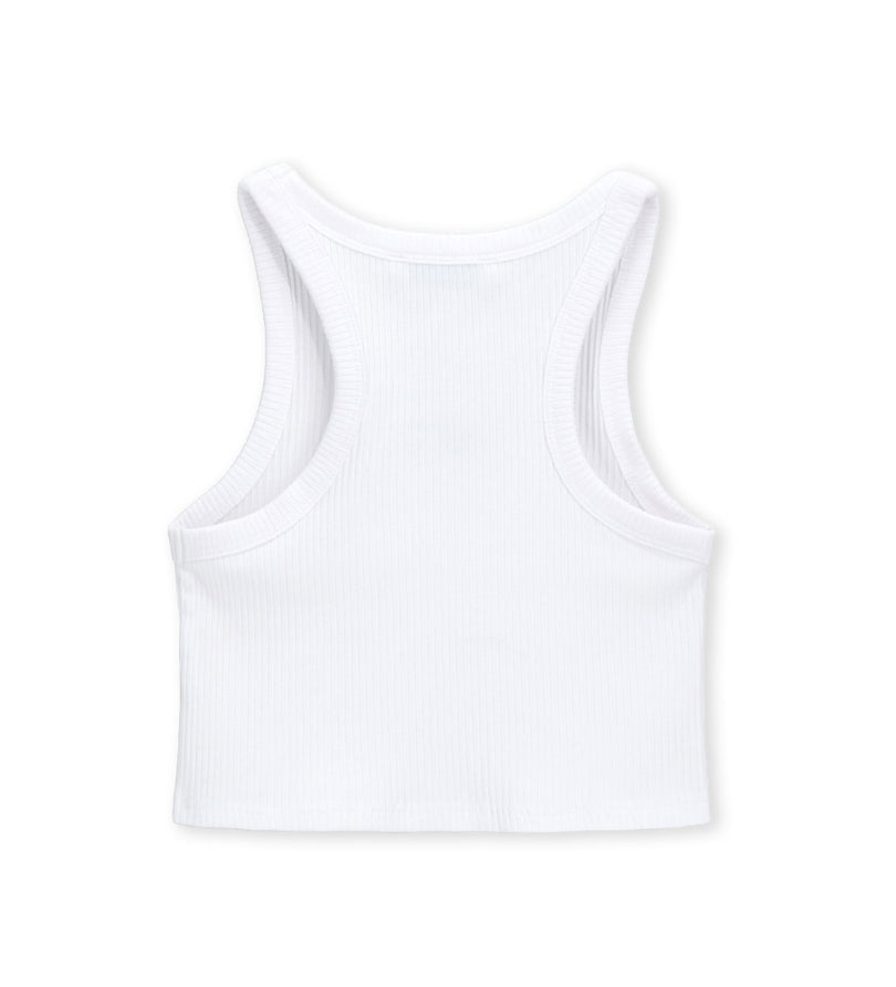 Girl - Sleeveless Embroidered Tank Top 9 - 10 Y White