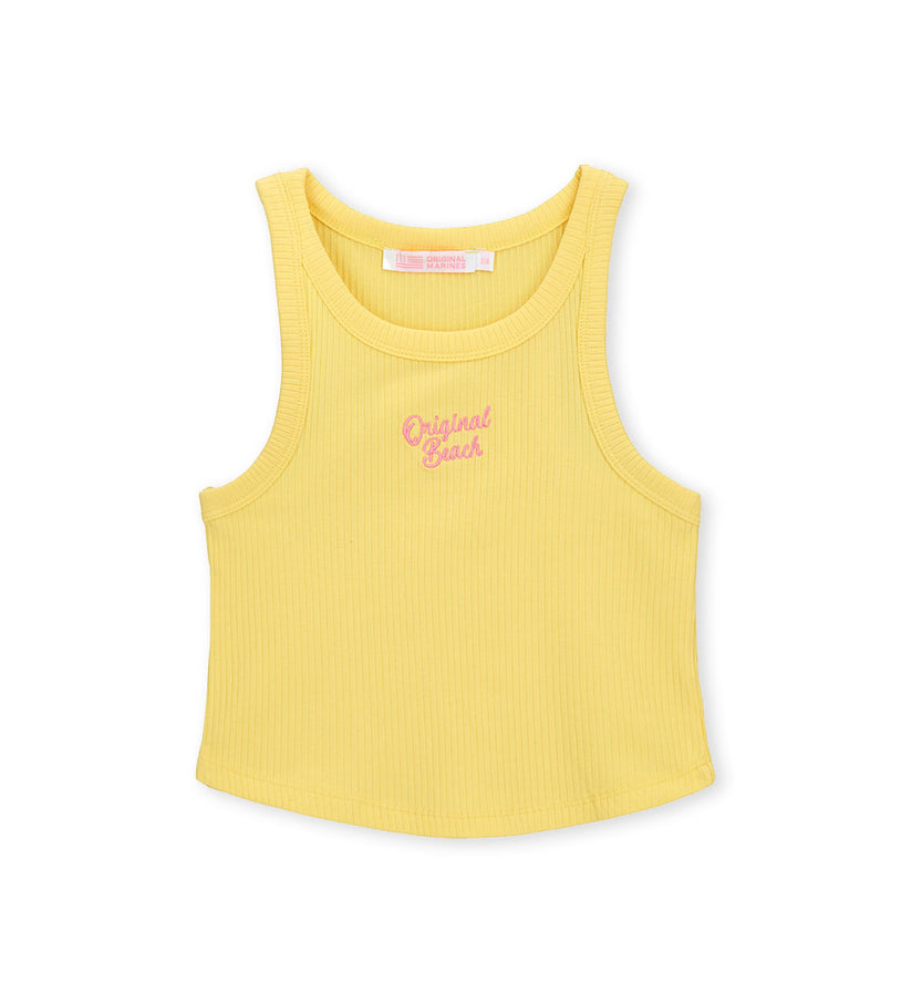 Girl - Sleeveless Embroidered Tank Top 9 - 10 Y White
