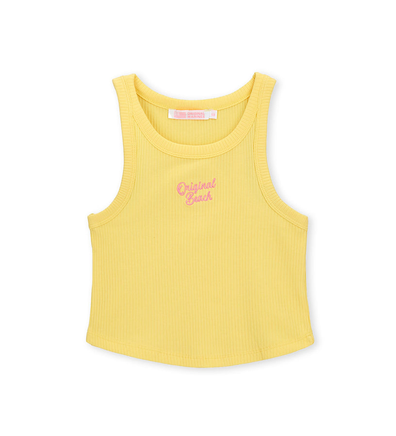 Girl - Sleeveless Embroidered Tank Top 9 - 10 Y White