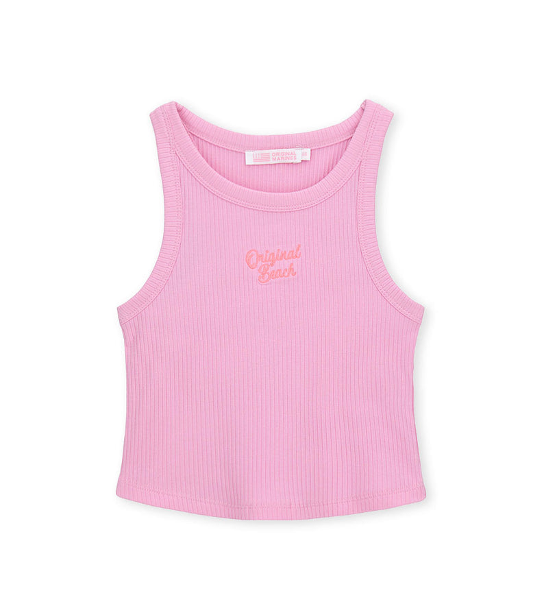 Girl - Sleeveless Embroidered Tank Top 9 - 10 Y White