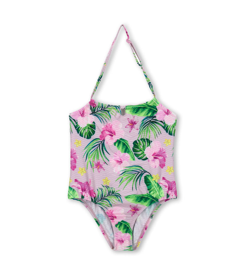 Girl - Floral One-Piece Swimsuit 9 - 10 Y Pink